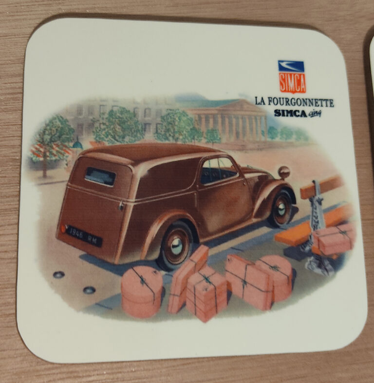 Dessous de verre Simca illustrés avec des gravures anciennes – Image 4