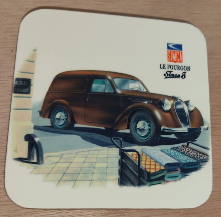 Dessous de verre Simca illustrés avec des gravures anciennes – Image 3