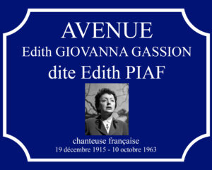 Plaque Edith Piaf