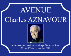 Plaque Charles Aznavour