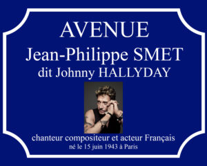 Plaque Johnny Hallyday
