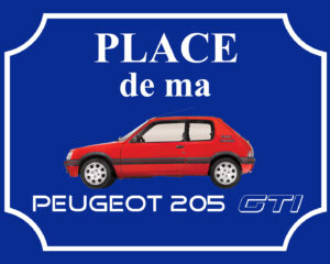 Plaque 205 Gti