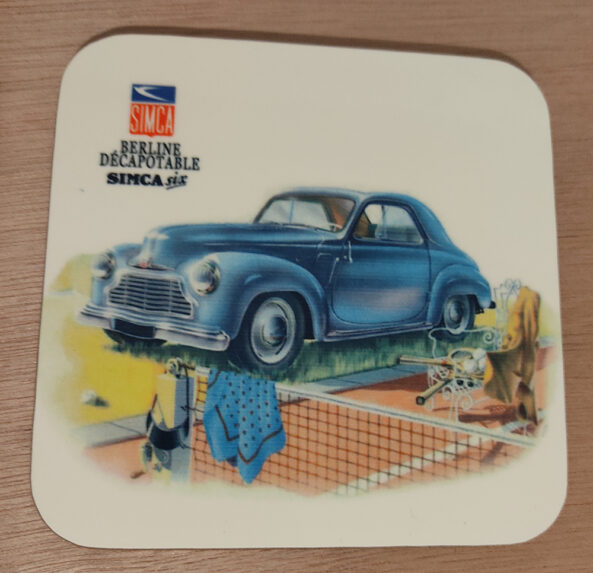 Dessous de verre Simca illustrés avec des gravures anciennes – Image 7