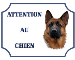 plaques attention au chien