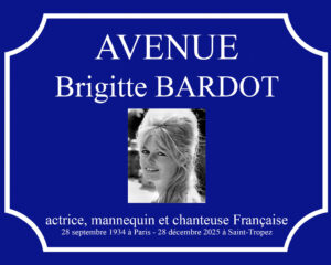 Plaque Brigitte Bardot
