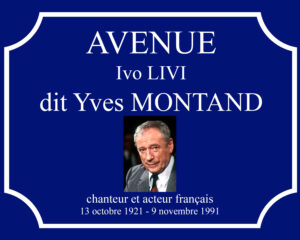 Plaque Yves Montand