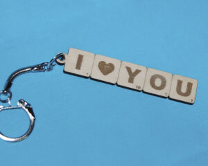 Porte-clés personnalisé façon Scrabble