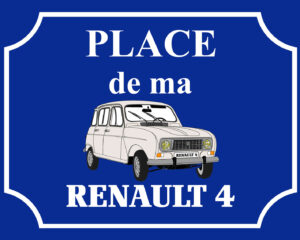 Plaque Renault 4