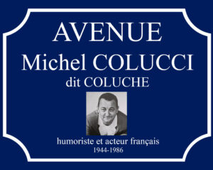 Plaque Coluche