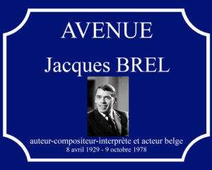 Plaque Jacques Brel