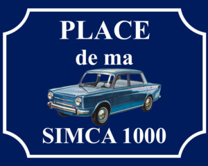 Plaque Simca 1000
