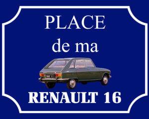 Plaque Renault 16