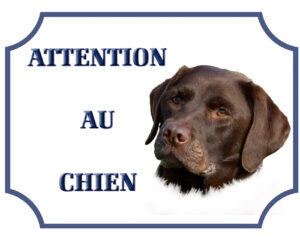 Plaque Labrador chocolat