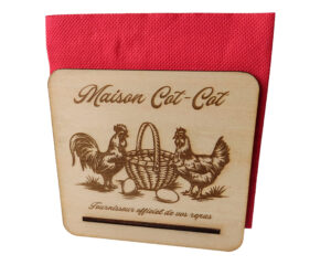 Porte serviettes avec motif poules